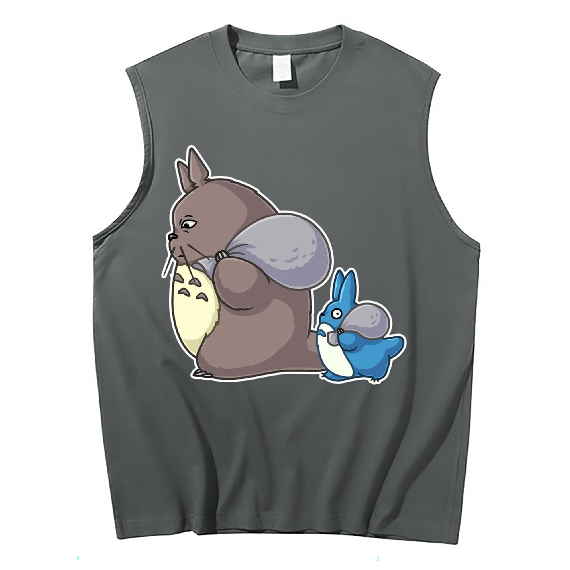 （画像用） となりのトトロ 草壁メイ 草壁サツキ My Neighbor Totoro Satsuki Kusakabe Mei Kusakabe コットン100％タンクトップ（フロントプリント）